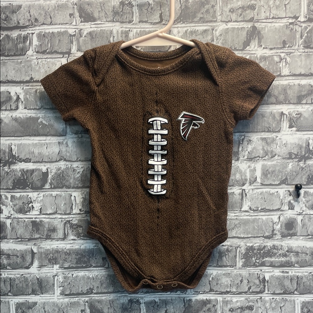 Falcons NFL Brown Football Lace‎ Kids onesie